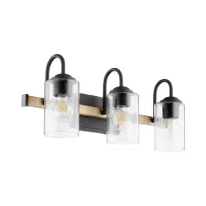 Quorum Pepper Glass 3-Light Vanity