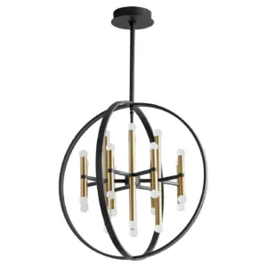 Oxygen Lighting 24" LED Nero 24-Light Chandelier