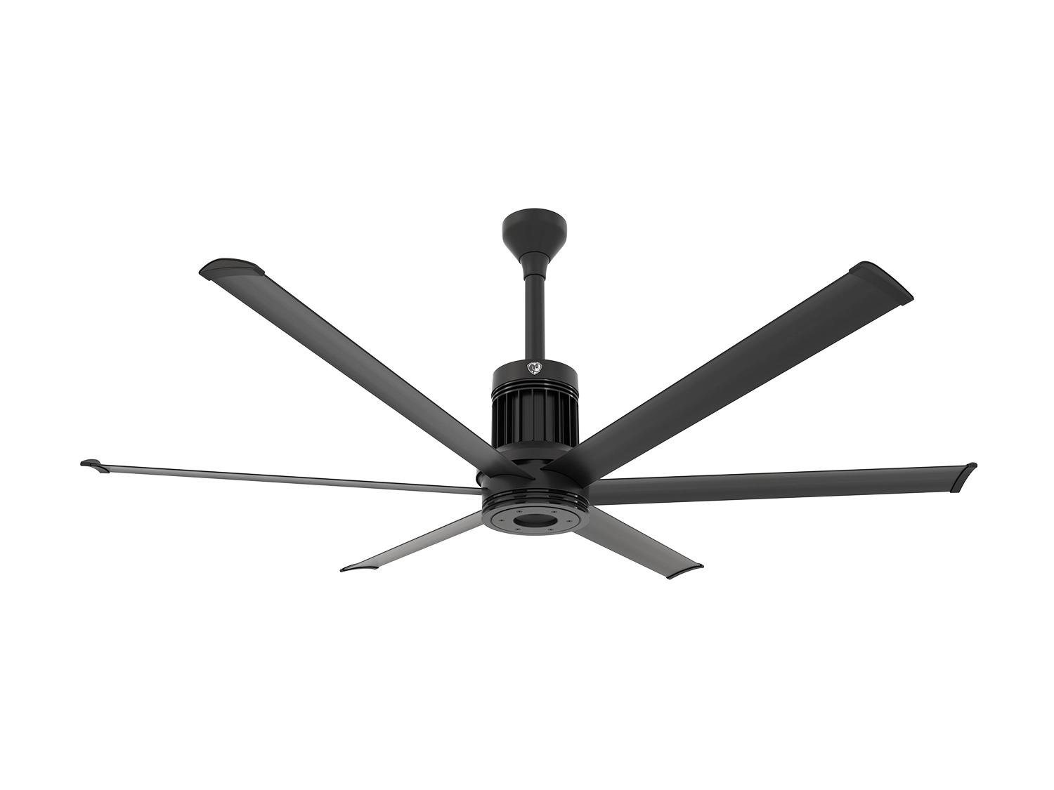 Big Ass Fans i6 72" Black Outdoor Ceiling Fan with 12" Downrod