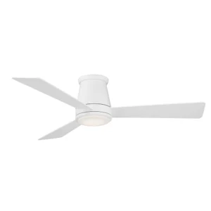 WAC Fans - Hug 52" Matte White Smart Hugger Ceiling Fan with DC Motor & LED Light