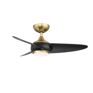 WAC Fans - Loft 38" Matte Black & Soft Brass Smart Ceiling with DC Motor & LED Light